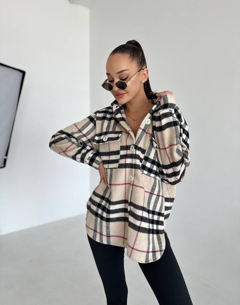 HerbstKaro – Damen Herbst Karo-Jacke