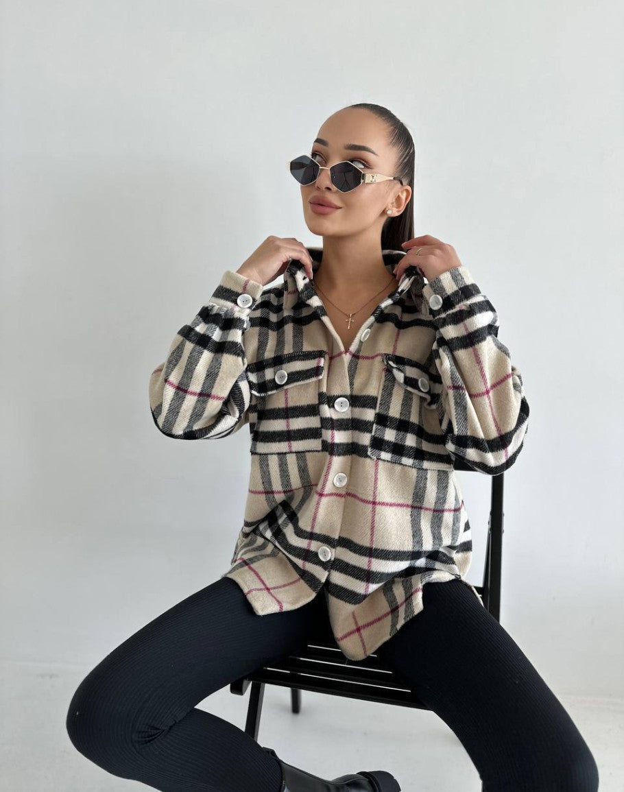 HerbstKaro – Damen Herbst Karo-Jacke