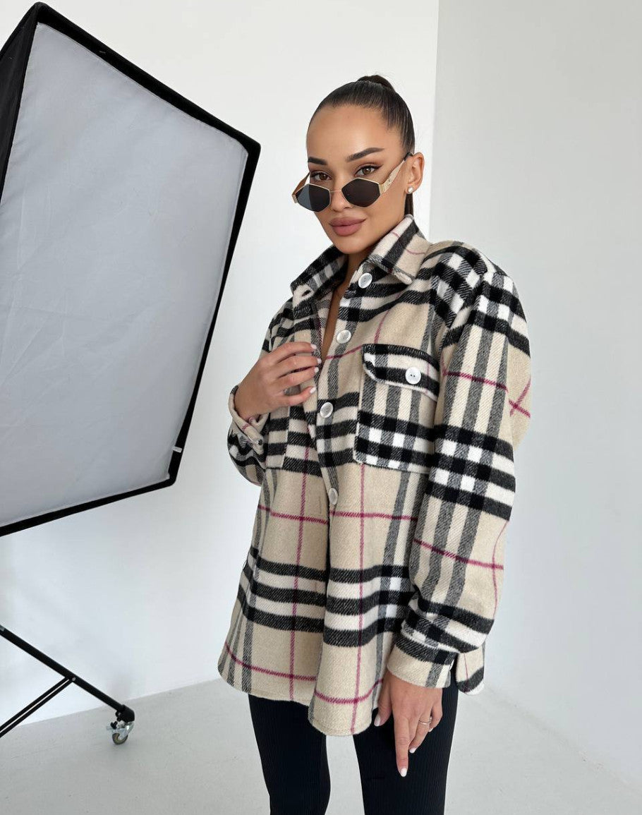 HerbstKaro – Damen Herbst Karo-Jacke