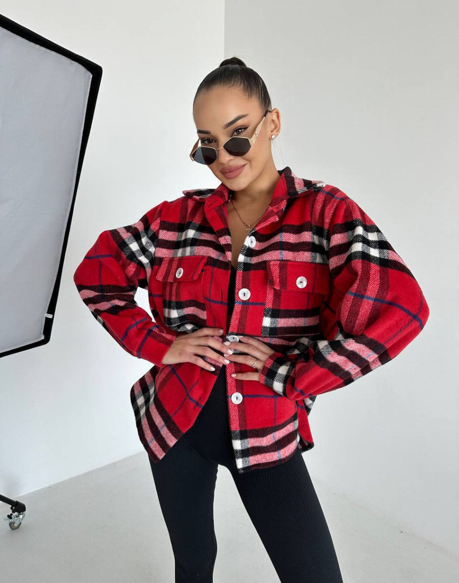 HerbstKaro – Damen Herbst Karo-Jacke