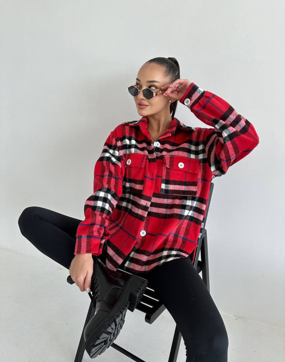 HerbstKaro – Damen Herbst Karo-Jacke