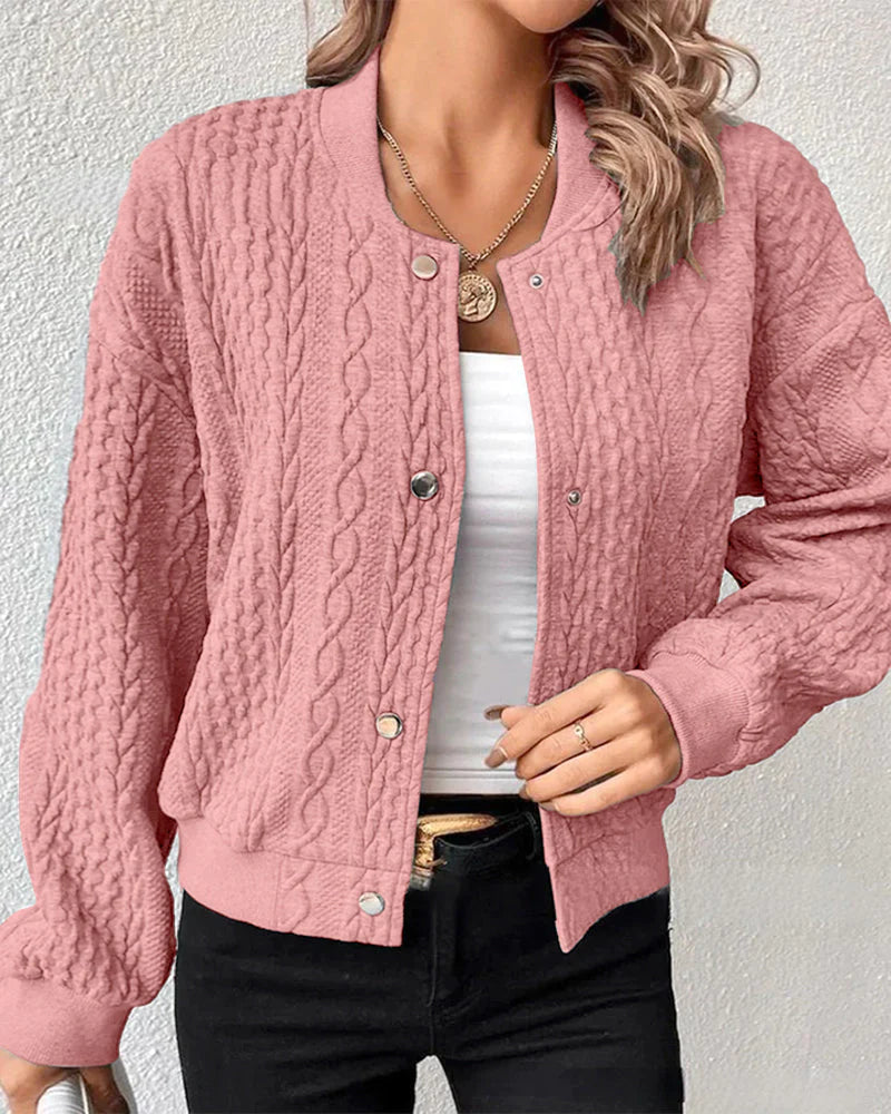 Gwen - Strickpullover mit Jackenoptik