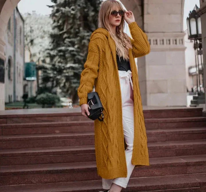 LangStrick – Zeitlose lange Strickjacke