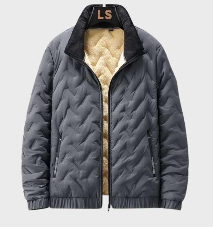 Emanuel - Warme, dick gefütterte Lammwolljacke mit Taschen und Reißverschluss