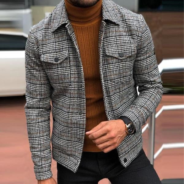 Stylische kariert Jacke für Herren