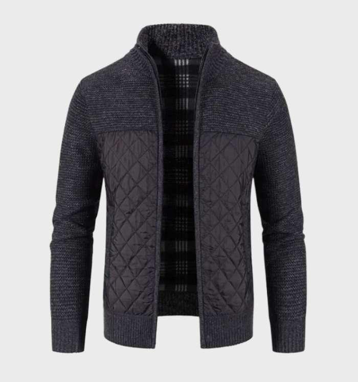 Helmut - Jacke mit dicken gerippten Ärmeln, kariertem Flanellfutter und hohem Kragen