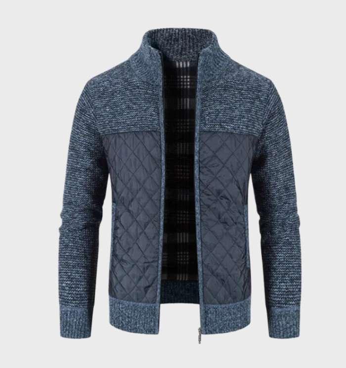 Helmut - Jacke mit dicken gerippten Ärmeln, kariertem Flanellfutter und hohem Kragen