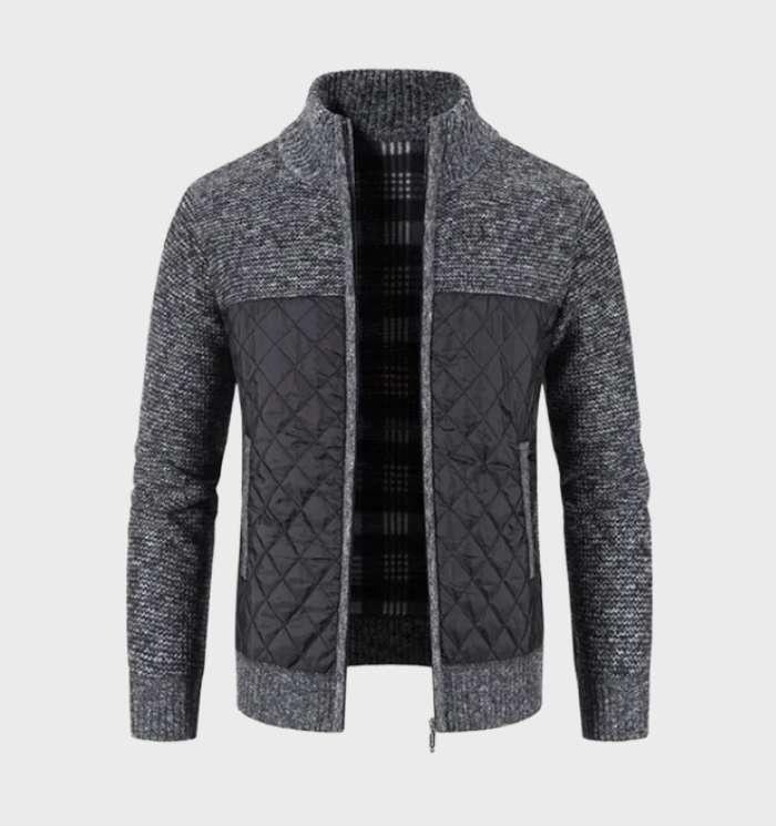 Helmut - Jacke mit dicken gerippten Ärmeln, kariertem Flanellfutter und hohem Kragen