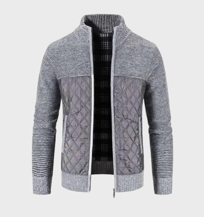 Helmut - Jacke mit dicken gerippten Ärmeln, kariertem Flanellfutter und hohem Kragen