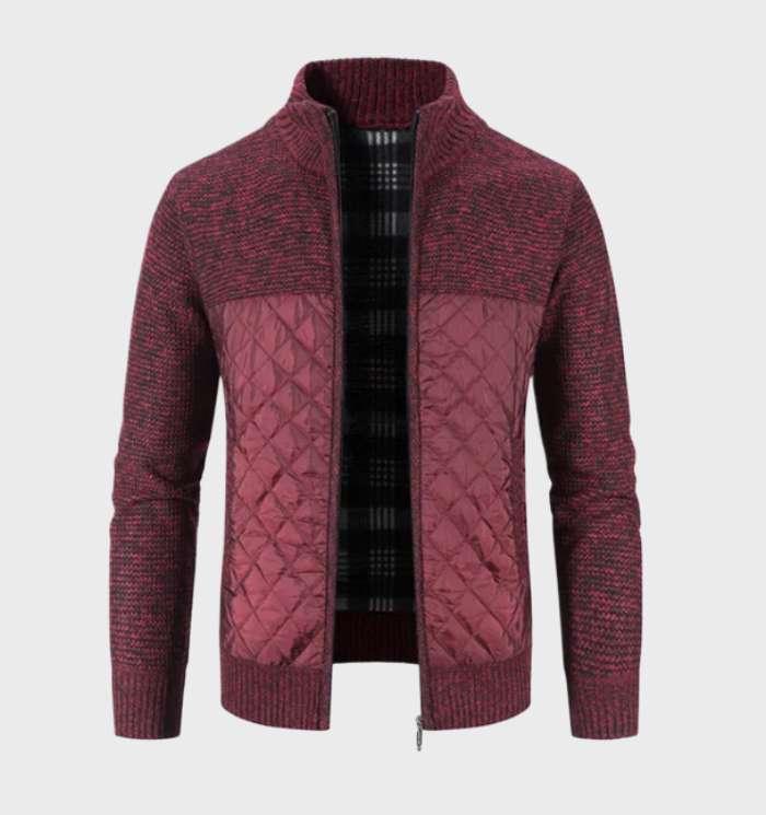 Helmut - Jacke mit dicken gerippten Ärmeln, kariertem Flanellfutter und hohem Kragen