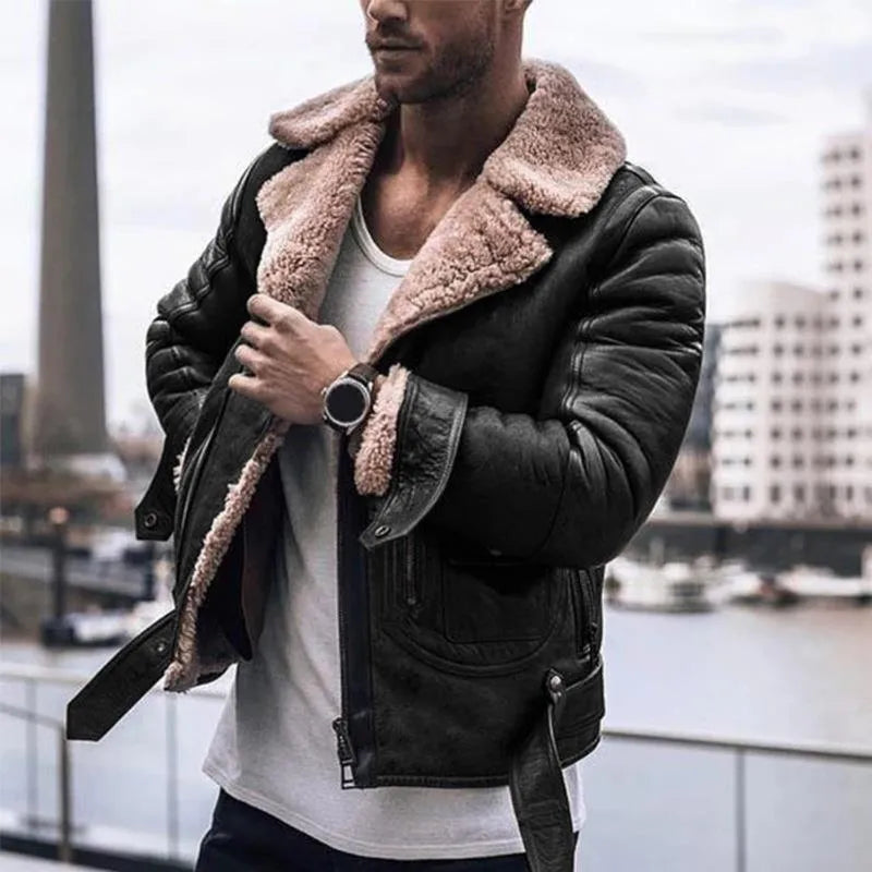 Lederjacke El Fuerte mit warmem und weichem Innenfutter aus Wolle