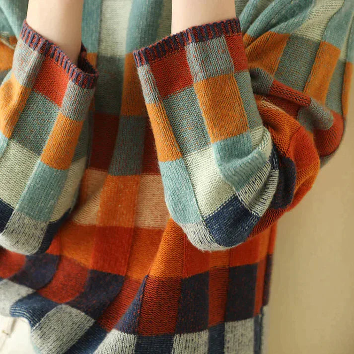 Rumänien – Couture-patchwork-rollkragenpullover