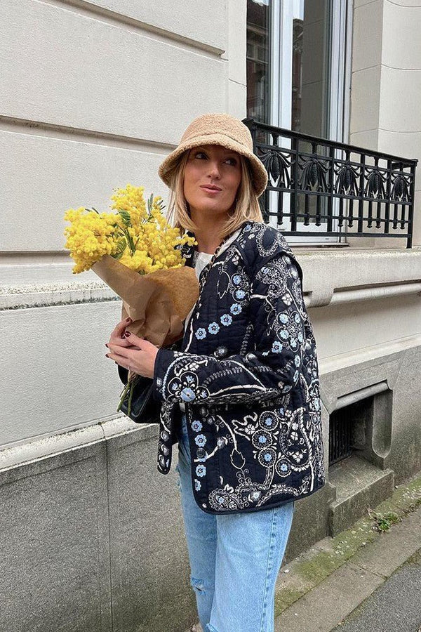 BlumenVintage – Vintage Jacke mit charmantem Blumendruck