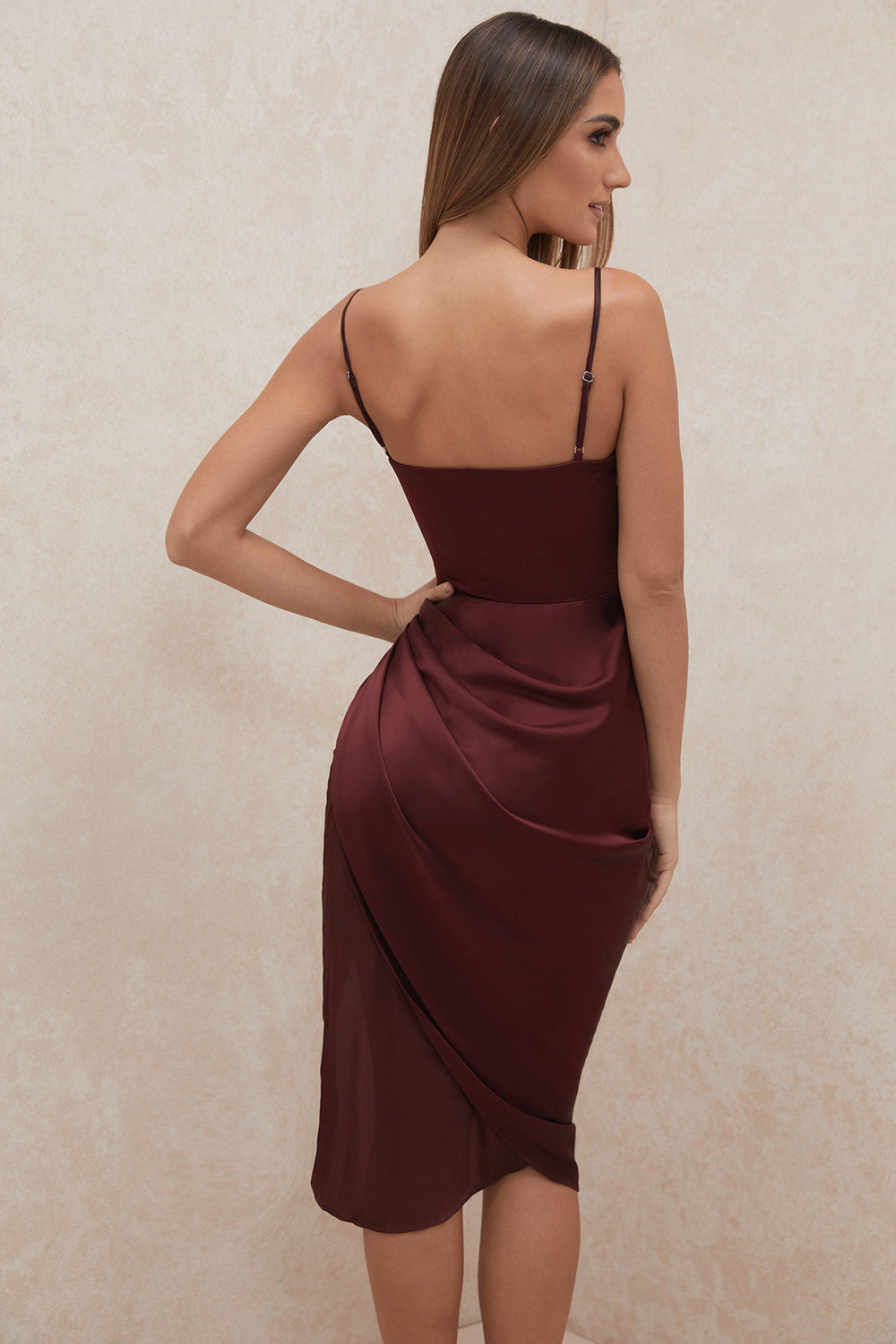 Jana | Satin Balkon kleid Korsett