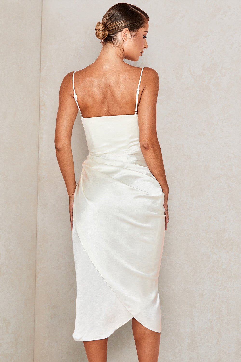 Jana | Satin Balkon kleid Korsett