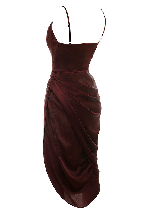 Jana | Satin Balkon kleid Korsett