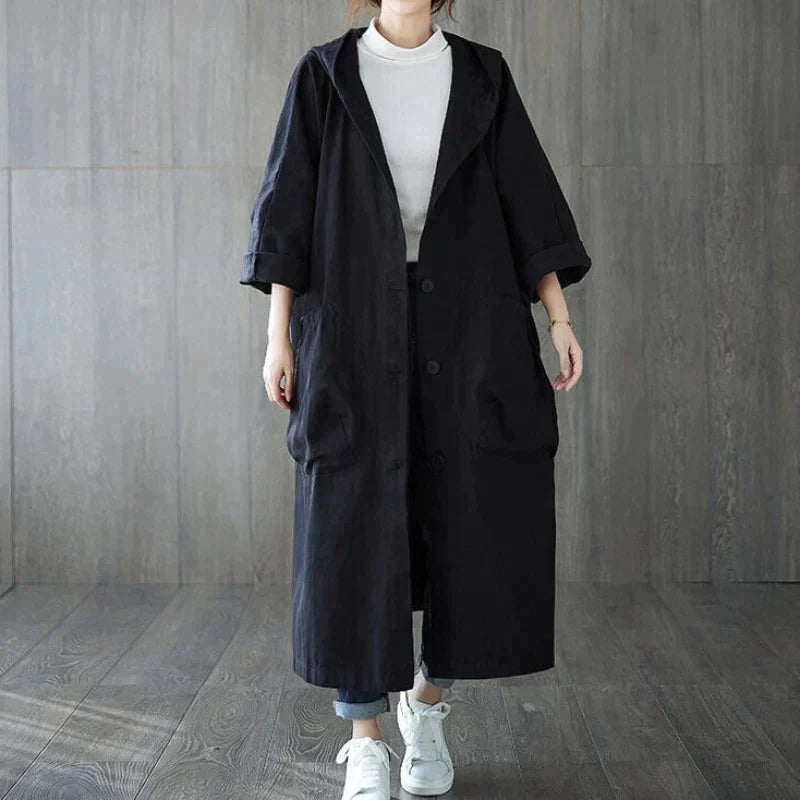 EleganzMantel - Stilvoller Trenchcoat für Frauen in Übergröße