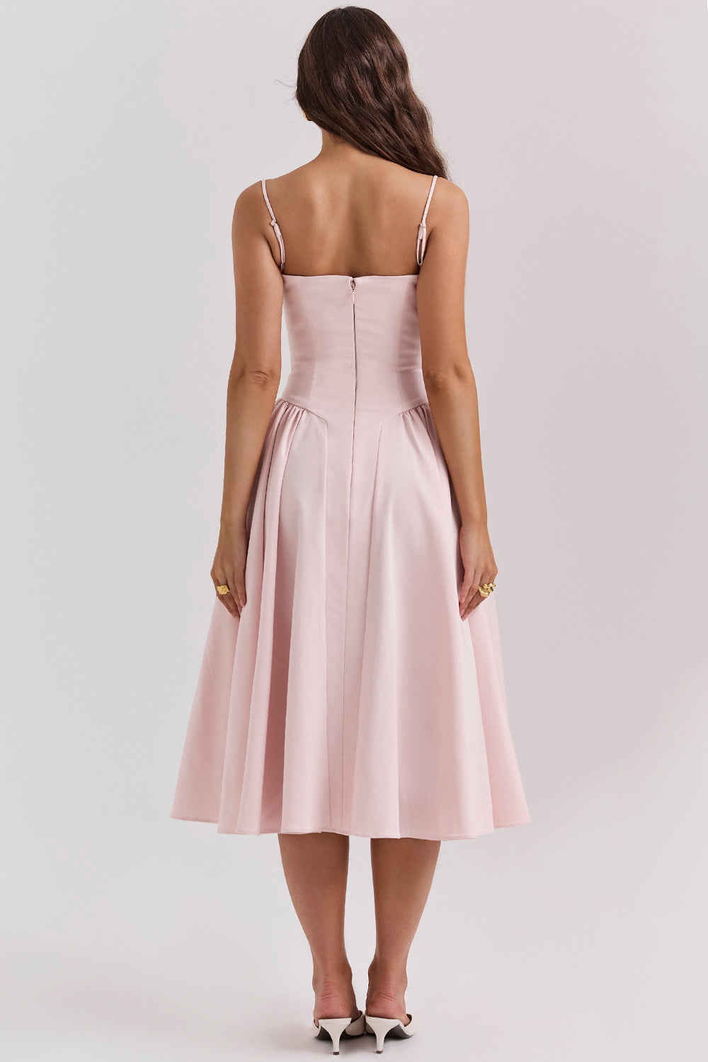 Evelina | Twill Korsett Midi Kleid