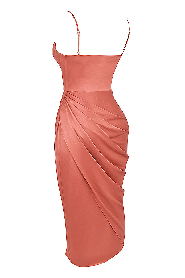 Jana | Satin Balkon kleid Korsett