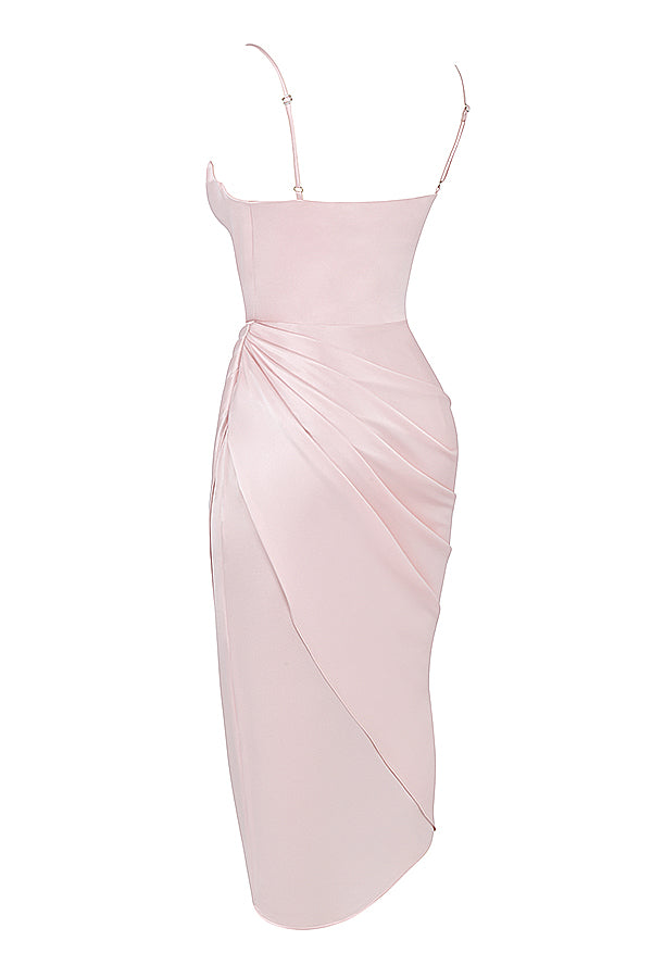 Jana | Satin Balkon kleid Korsett
