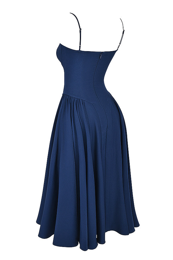 Evelina | Twill Korsett Midi Kleid