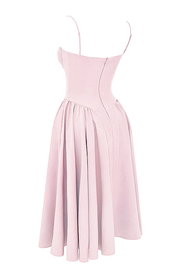 Evelina | Twill Korsett Midi Kleid