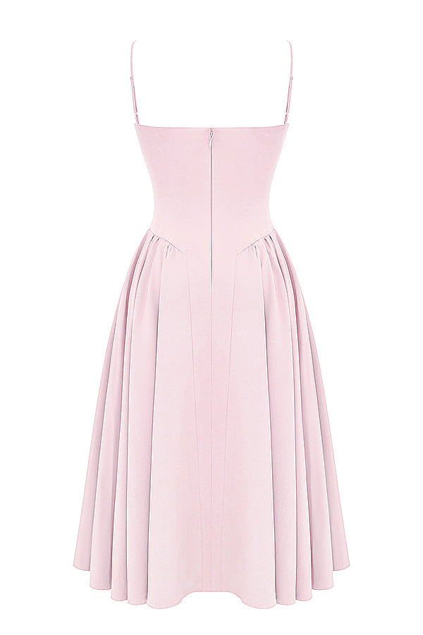 Evelina | Twill Korsett Midi Kleid