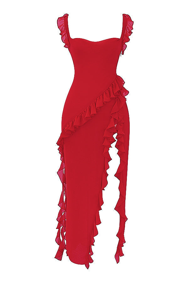 Fiorella | Maxikleid mit Rüschen