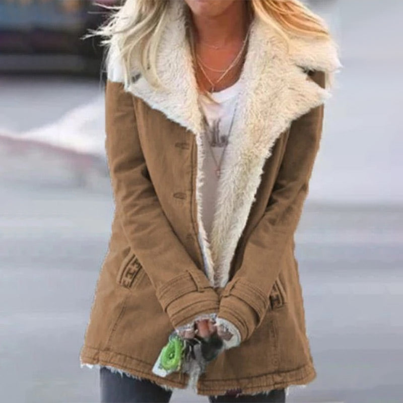 Eleganter und bequemer Blazer mit schrägen Revers für Damen