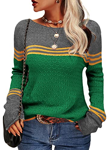 Rizel | Damen Modischer Streifen-Pullover