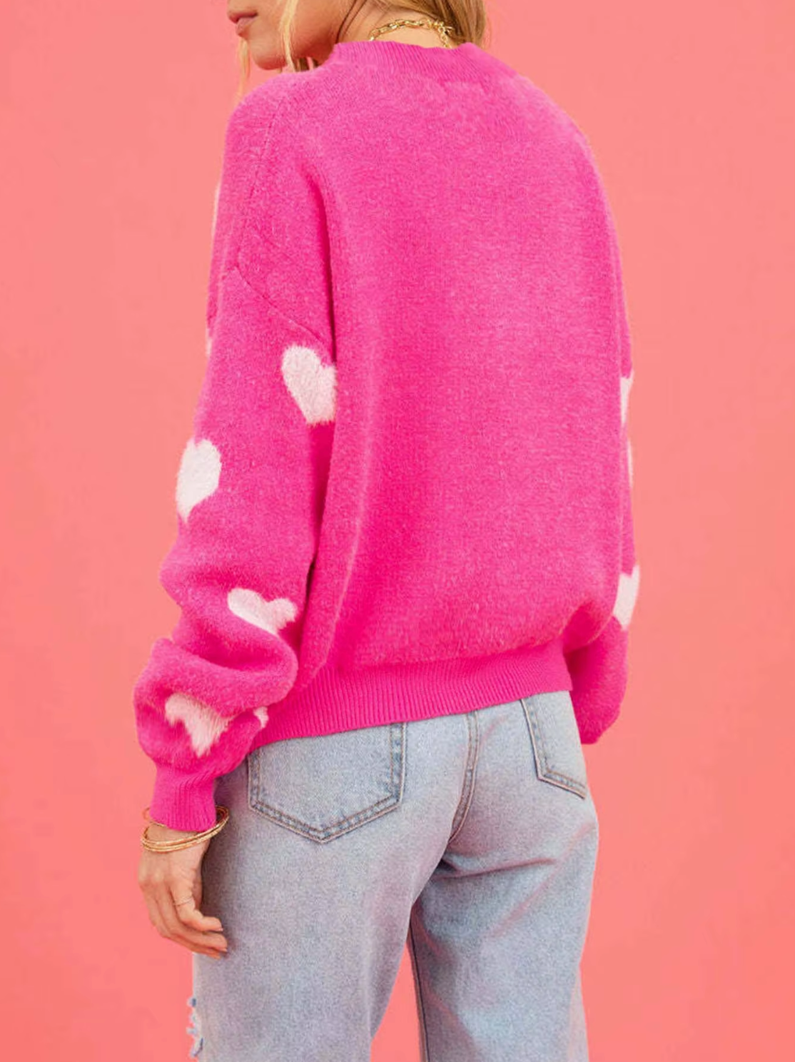 Giselle – Strickpullover mit Herz-Print