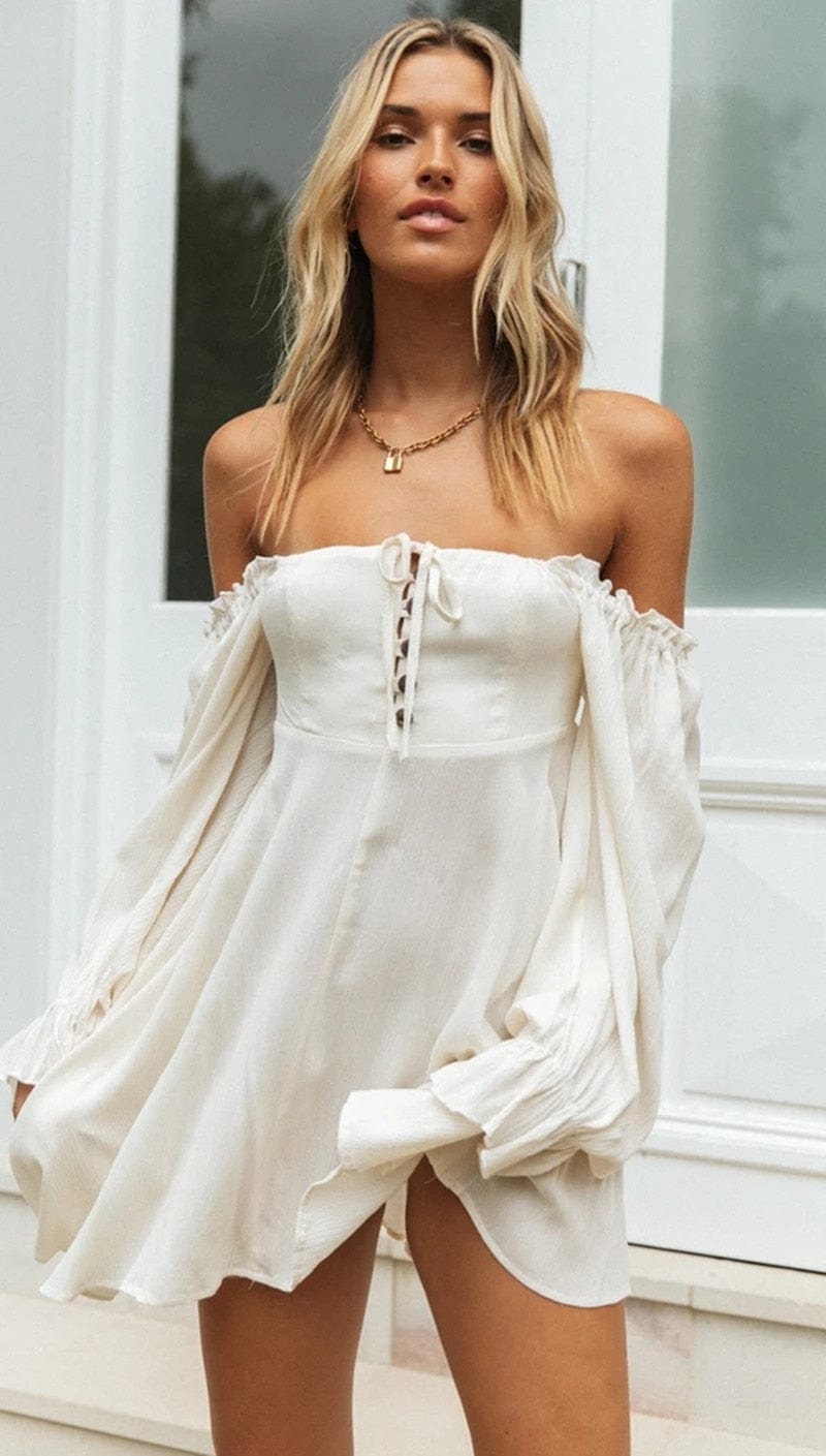 Schulternahes Kleid im Hippie-Stil - Cassandra