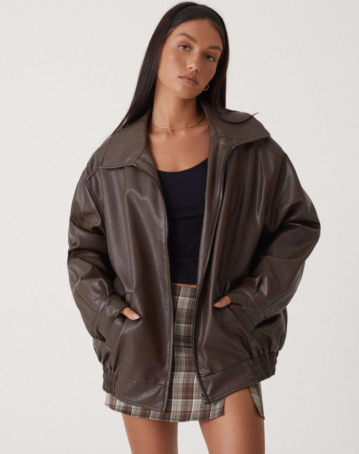 Oleah - Oversized Lederjacke