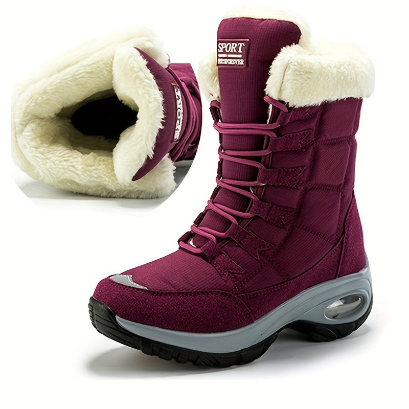 Schnürbare Thermo-Schneestiefel für Damen
