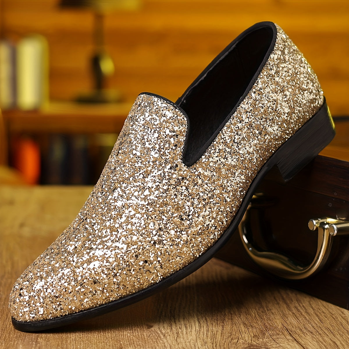 GlamSchritt – Paillettenbesetzte Loafer für Männer