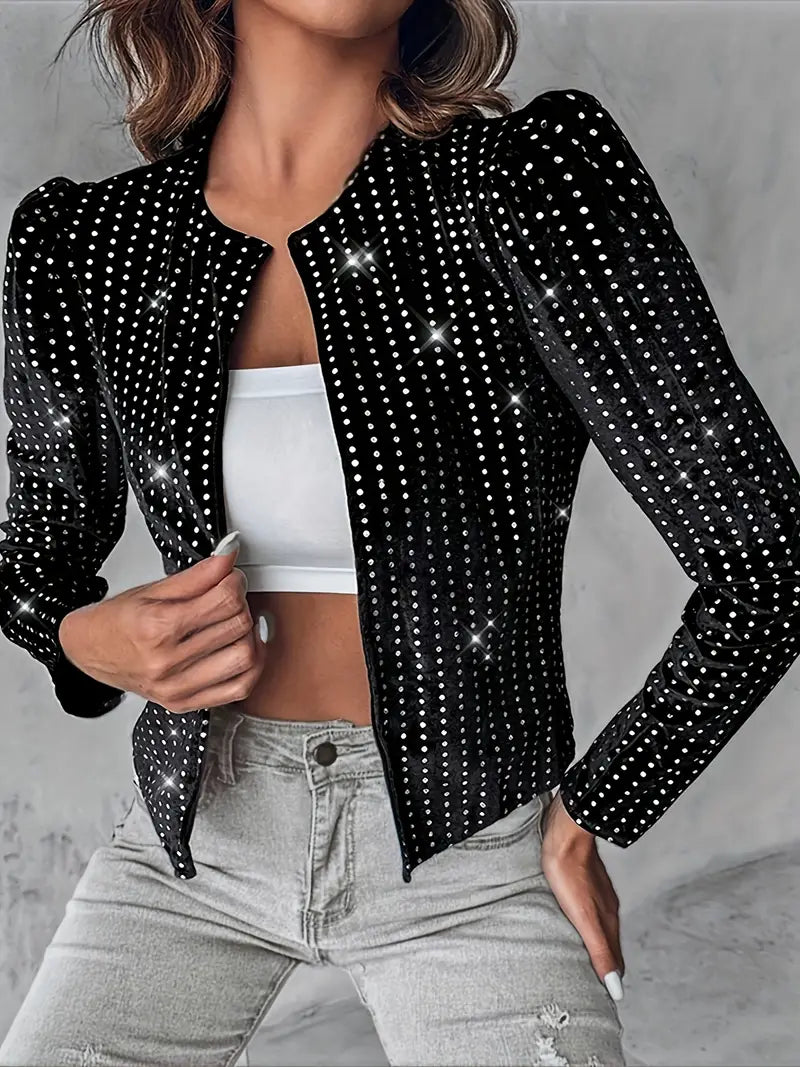 Vanessa – Jacke mit Puffärmeln und Pailletten
