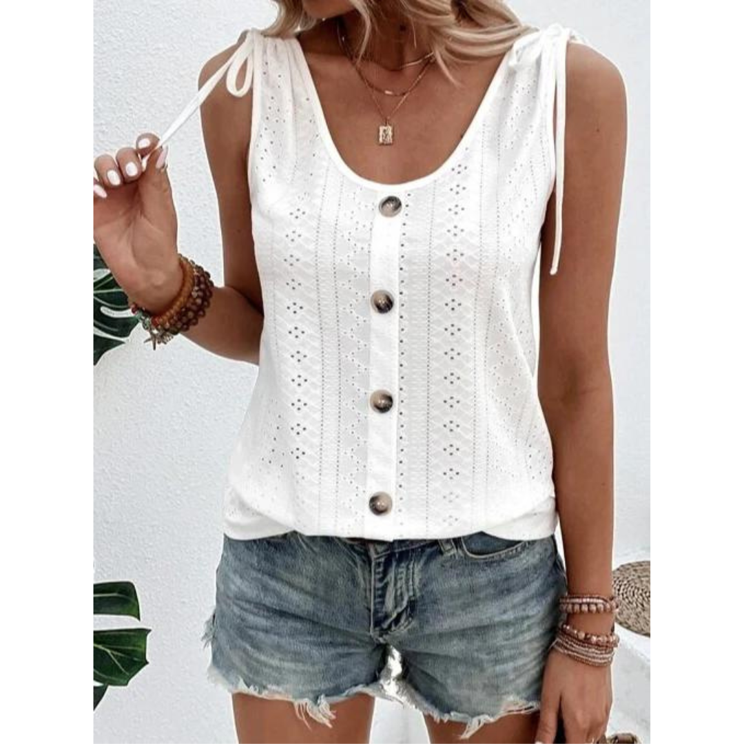 Alena | Damen Lässiger Sommer Oberteil | Ärmellos