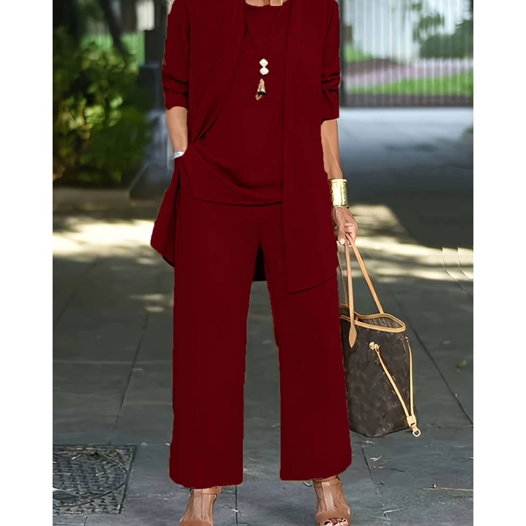 Rayne | Damen Hose, Top und Blazer Satz | Dreiteilig