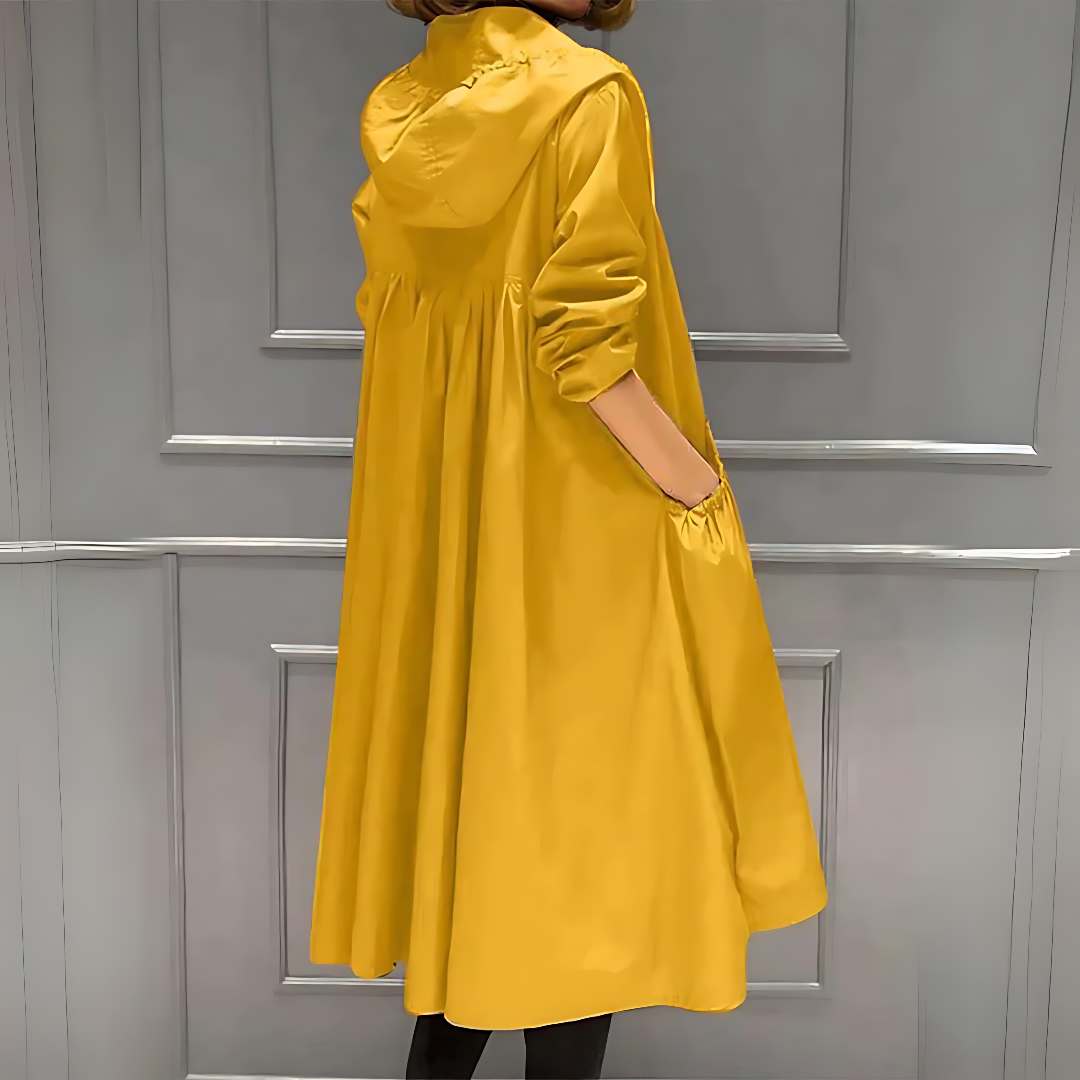 Ottelya | Damen Lässige Frühling Kapuze Mantel | Lange