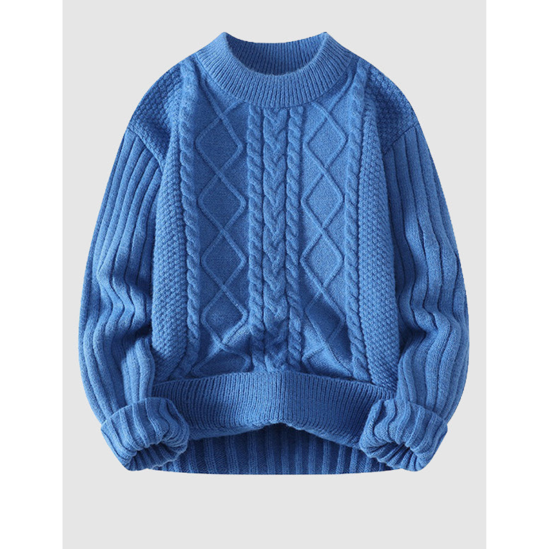 Zeldo | Herren Winter Lässiger Strick Pullover | Warme