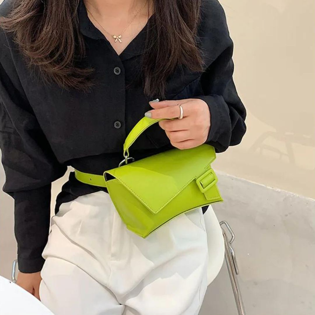 Emillea | Schicke Leder-Umschlag-Crossbody-Tasche mit Schnalle