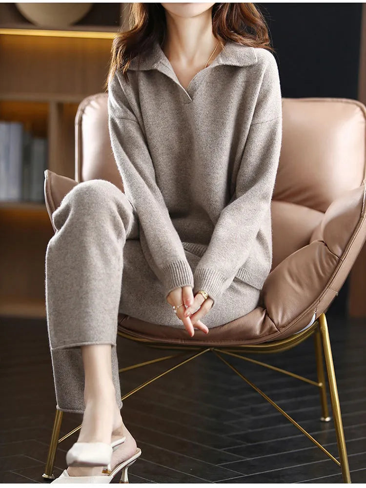 Hailey | Damen Elegante Zweiteiliges Set | Winter