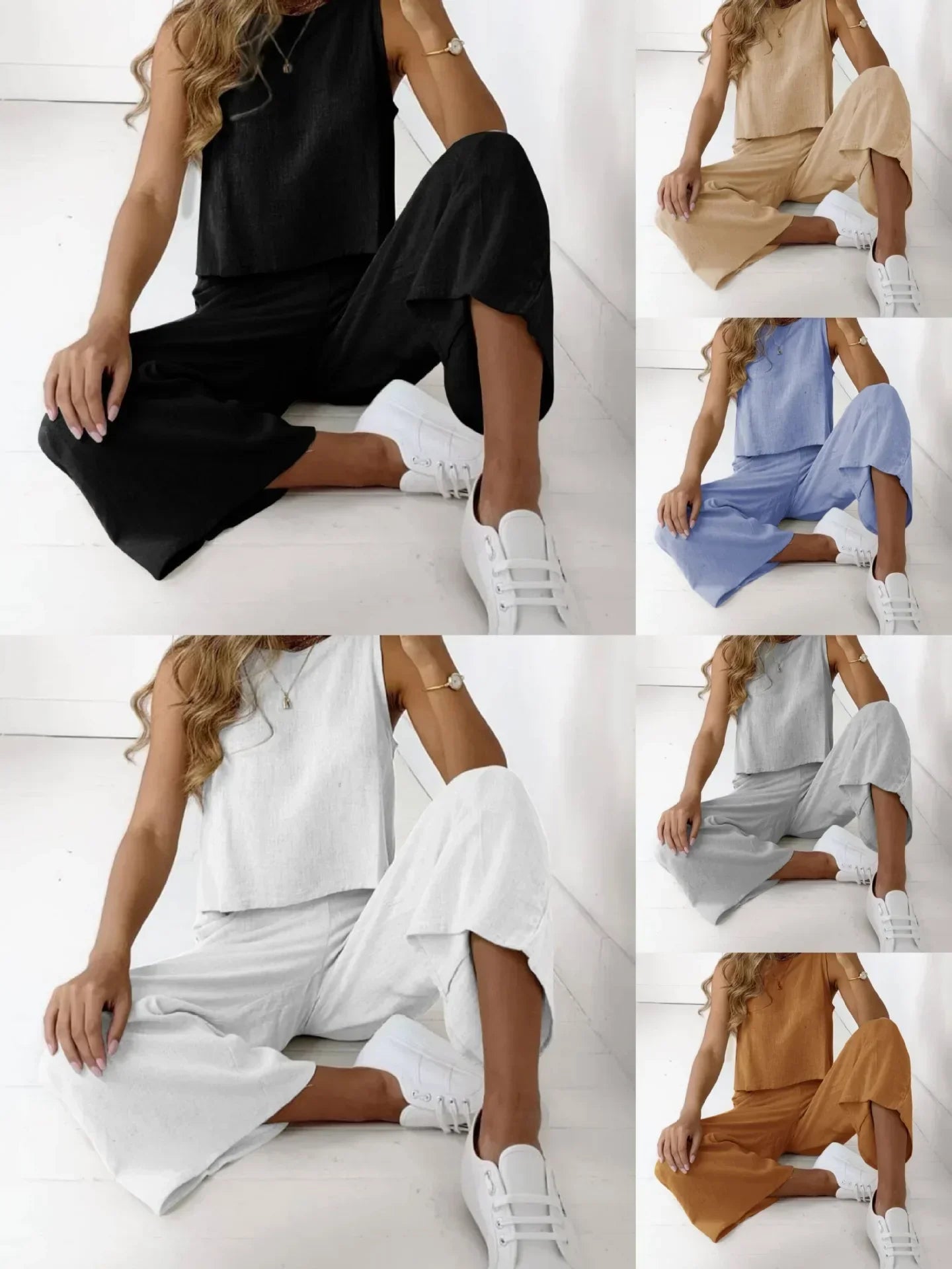 Bietra | Zweiteiliges Set aus ärmellosem Oberteil und Hose