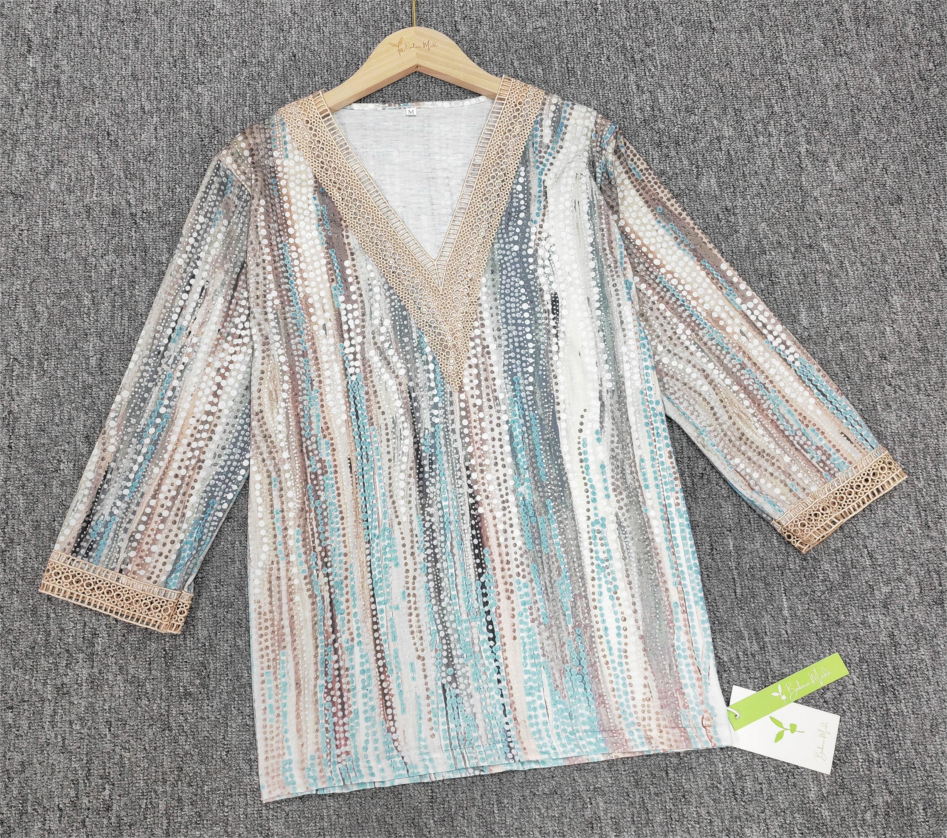 Sassy - Dreamy Print 3/4-Ärmel Top
