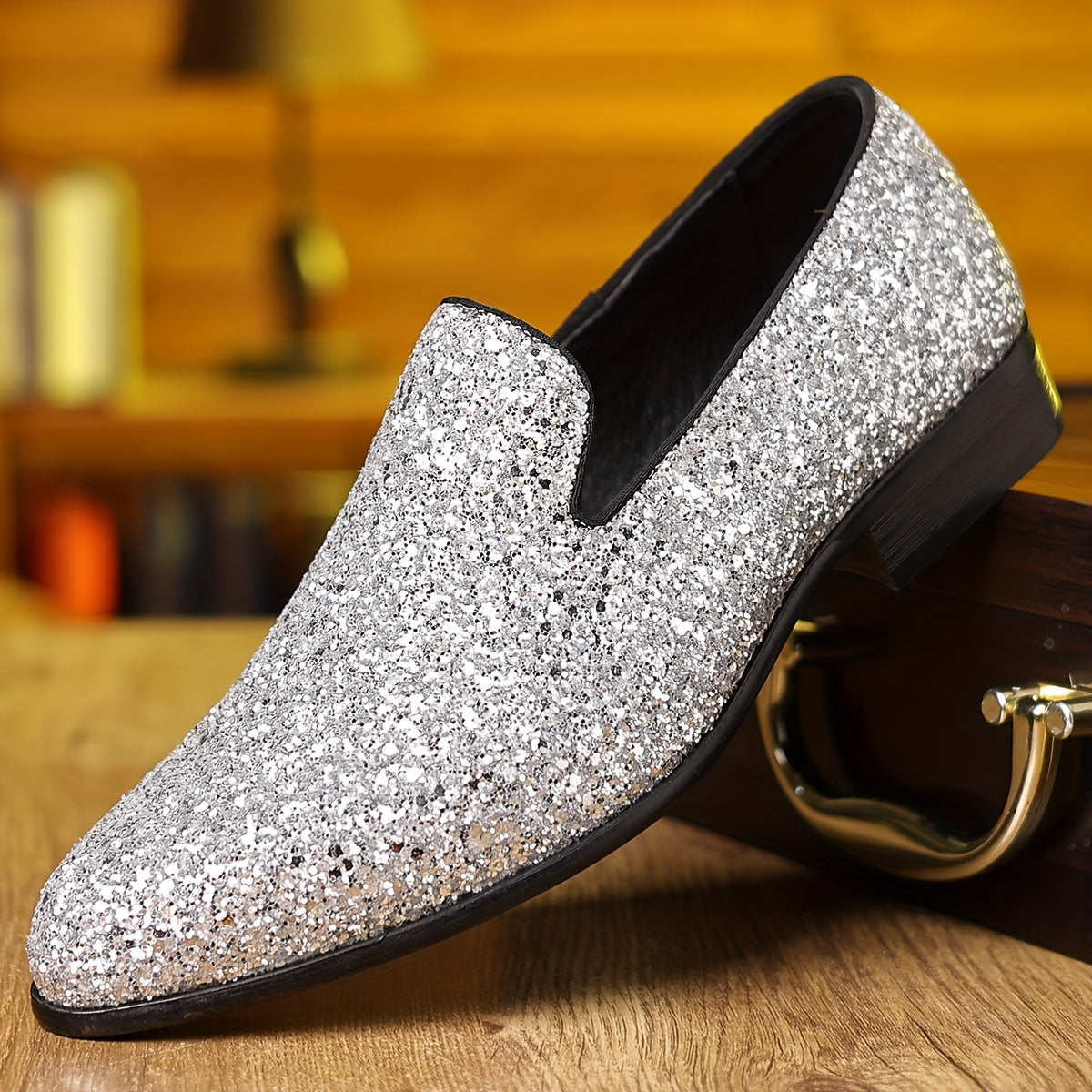 GlamSchritt – Paillettenbesetzte Loafer für Männer