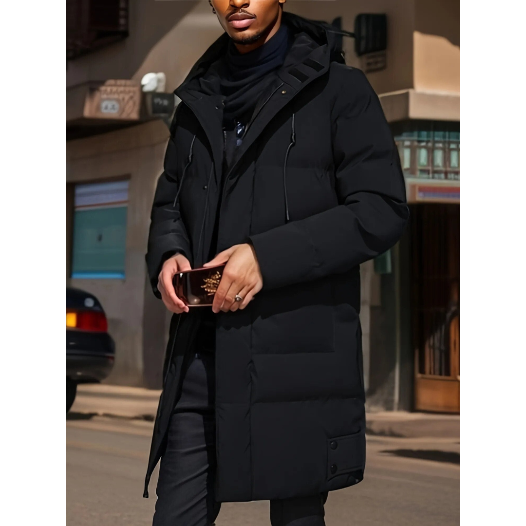 Riggs | Herren Lange Winter-Puffer Jacke | Warme
