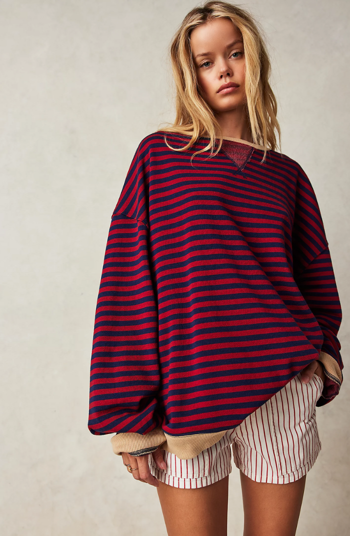 Anahi | Damen Warme Lässig Übergroß Pullover | Langarm