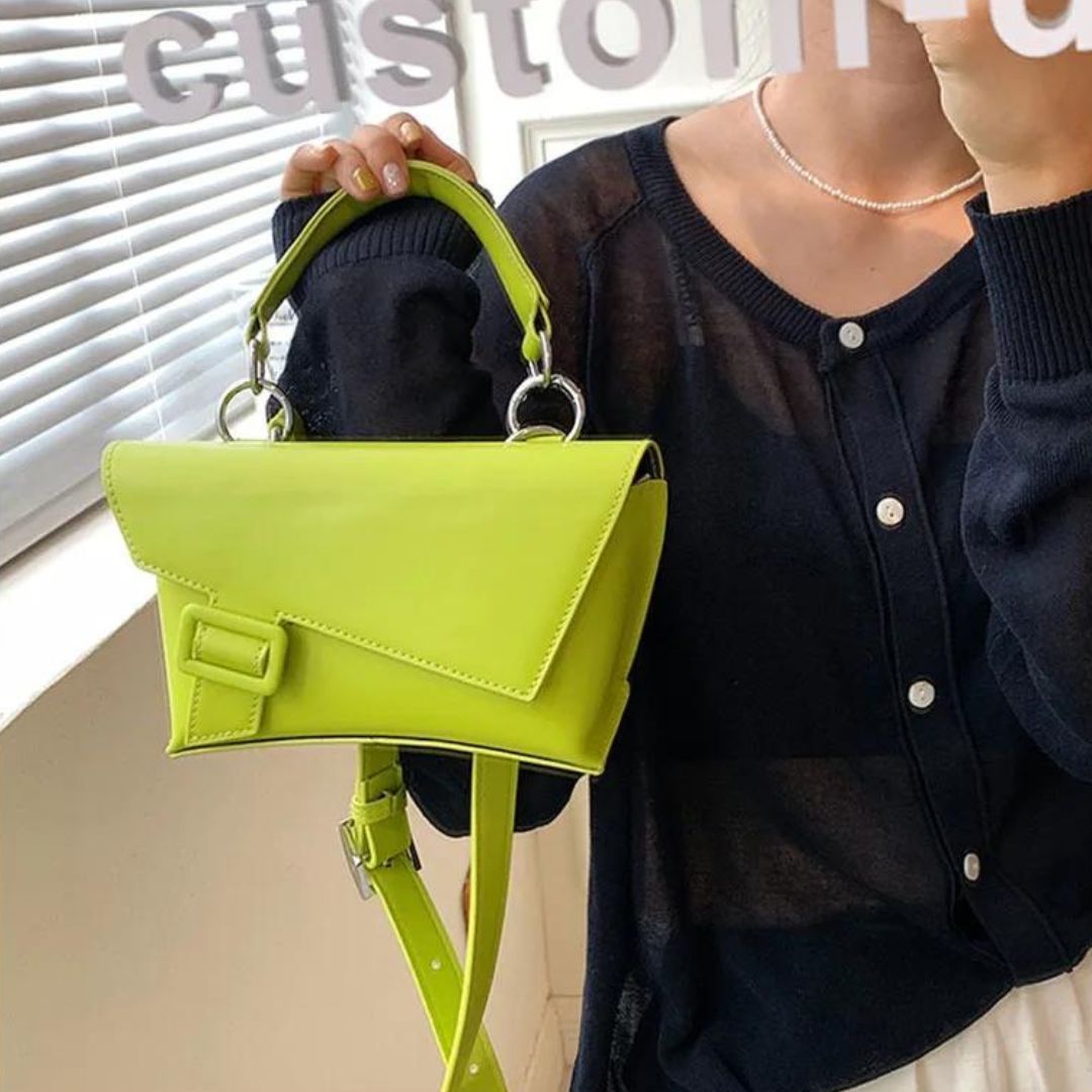 Emillea | Schicke Leder-Umschlag-Crossbody-Tasche mit Schnalle