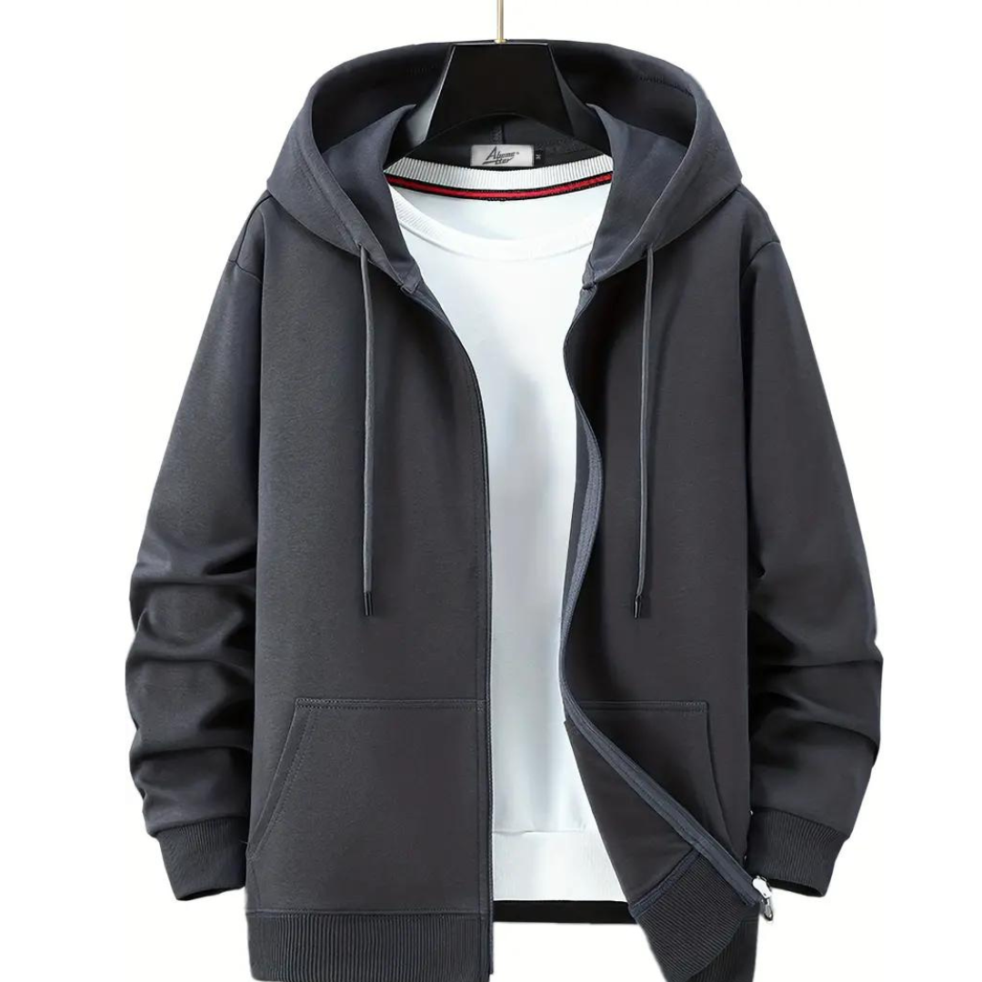 Dexter | Herren Lässige Kapuzen Kapuzenpulli | Reißverschluss Hoch