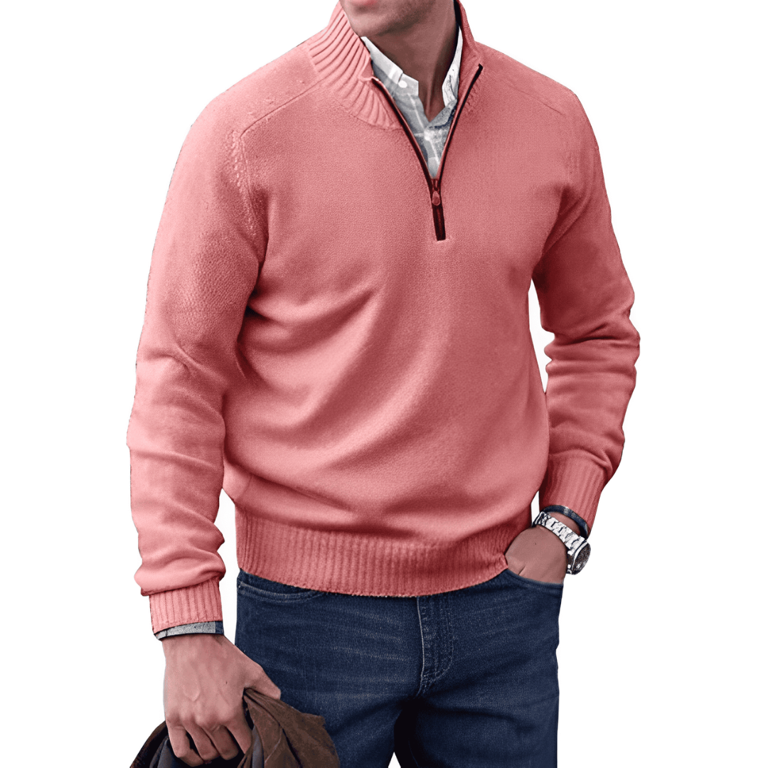Mariano | Herren Strickpullover | Halber Reißverschluss
